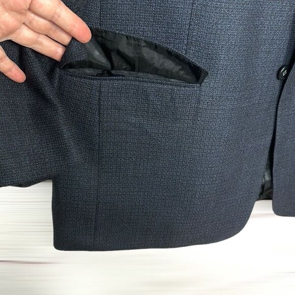 Pierre Cardin Wool Sport Coat Suit Jacket Three Buttons Front Stone Blue 44R - Picture 6 of 11